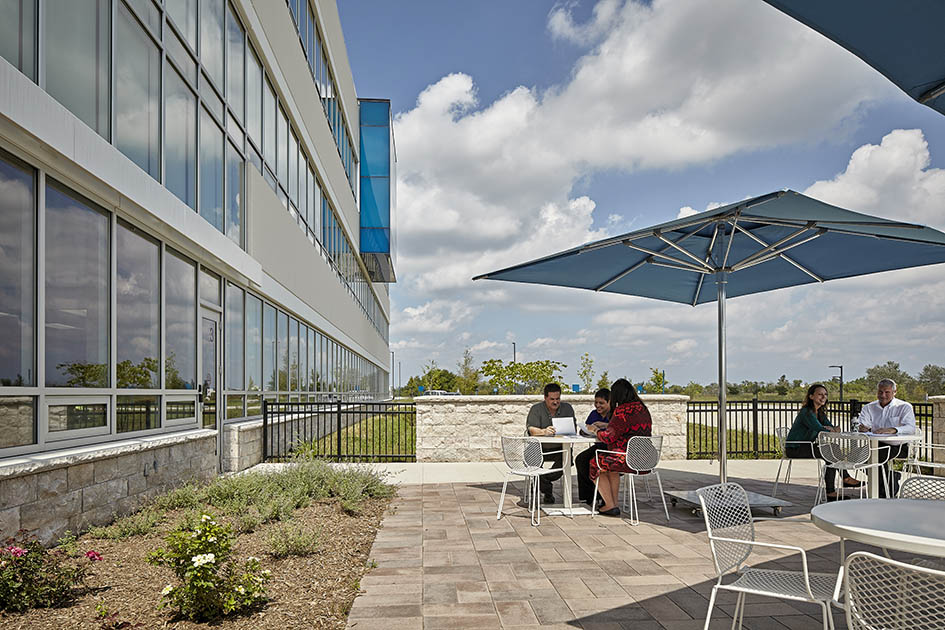 #2: Exterior spaces are maximized and utilized for work.