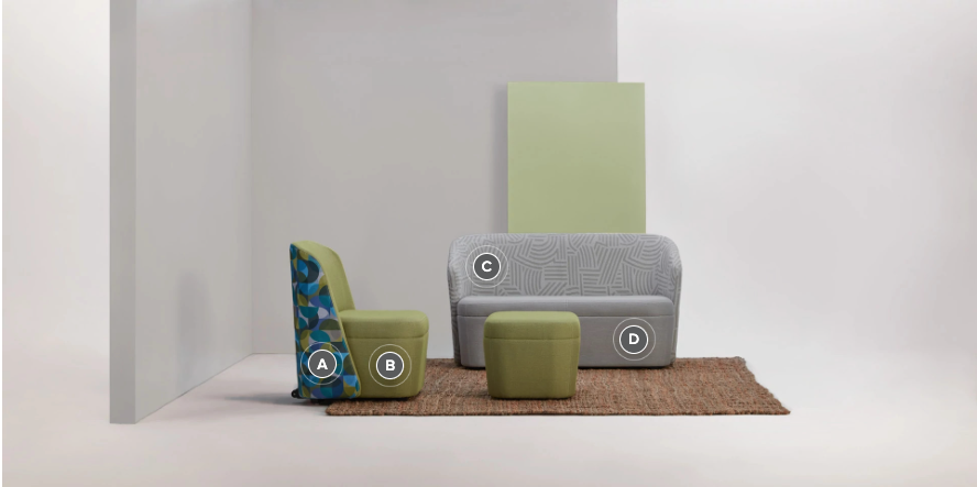 Sonrisa cover image with lounge seating and ottoman