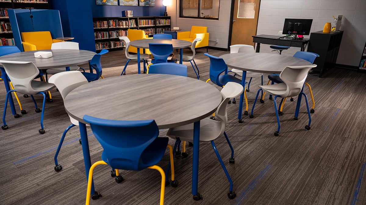 Classroom with Cogni chairs and Ruckus activity tables
