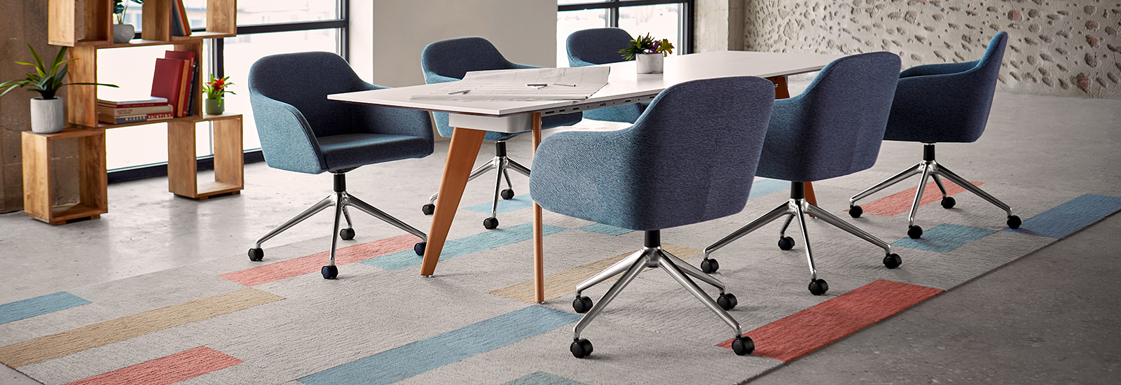 Connection Zone Wood Leg Conference Tables