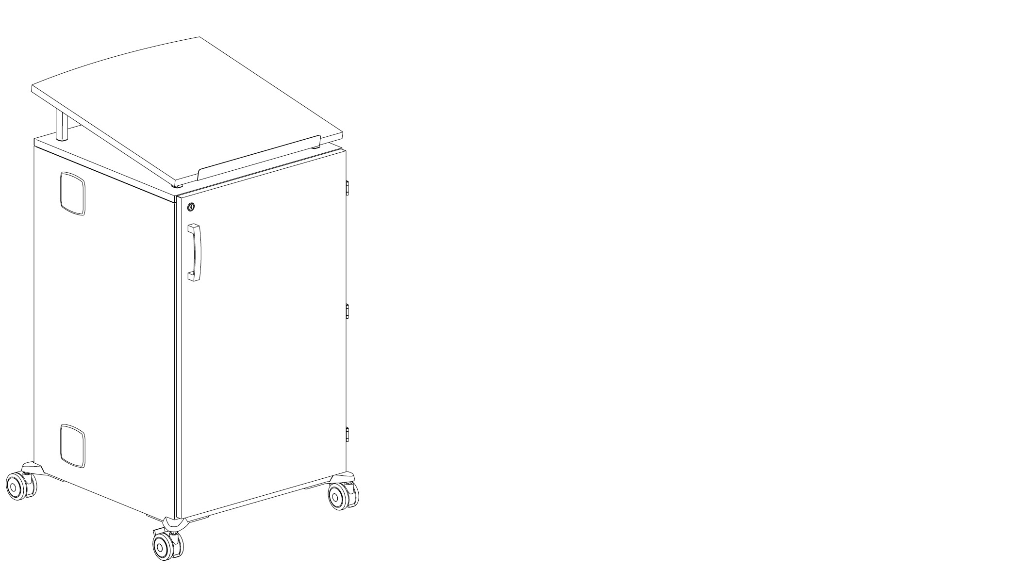 Lectern AV Rack Compatible