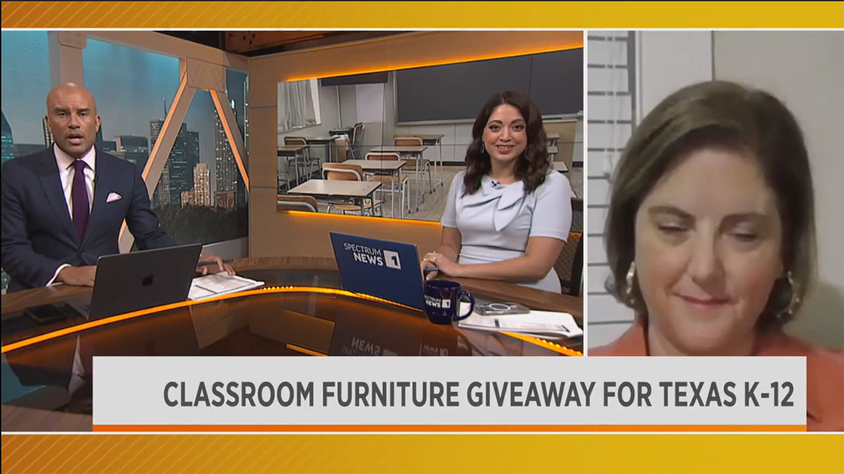 Spectrum News 1 Texas: KI Classroom Furniture Giveaway | Pressroom | KI