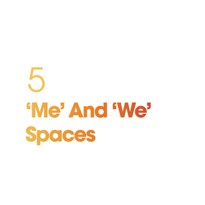 Number 5: "Me" and "We" Spaces