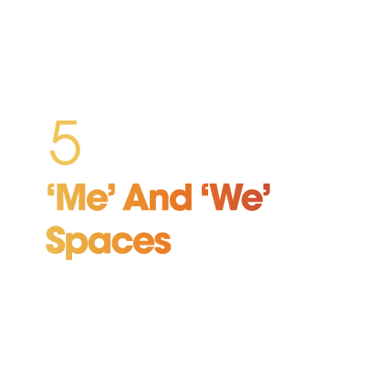 Number 5: "Me" and "We" Spaces