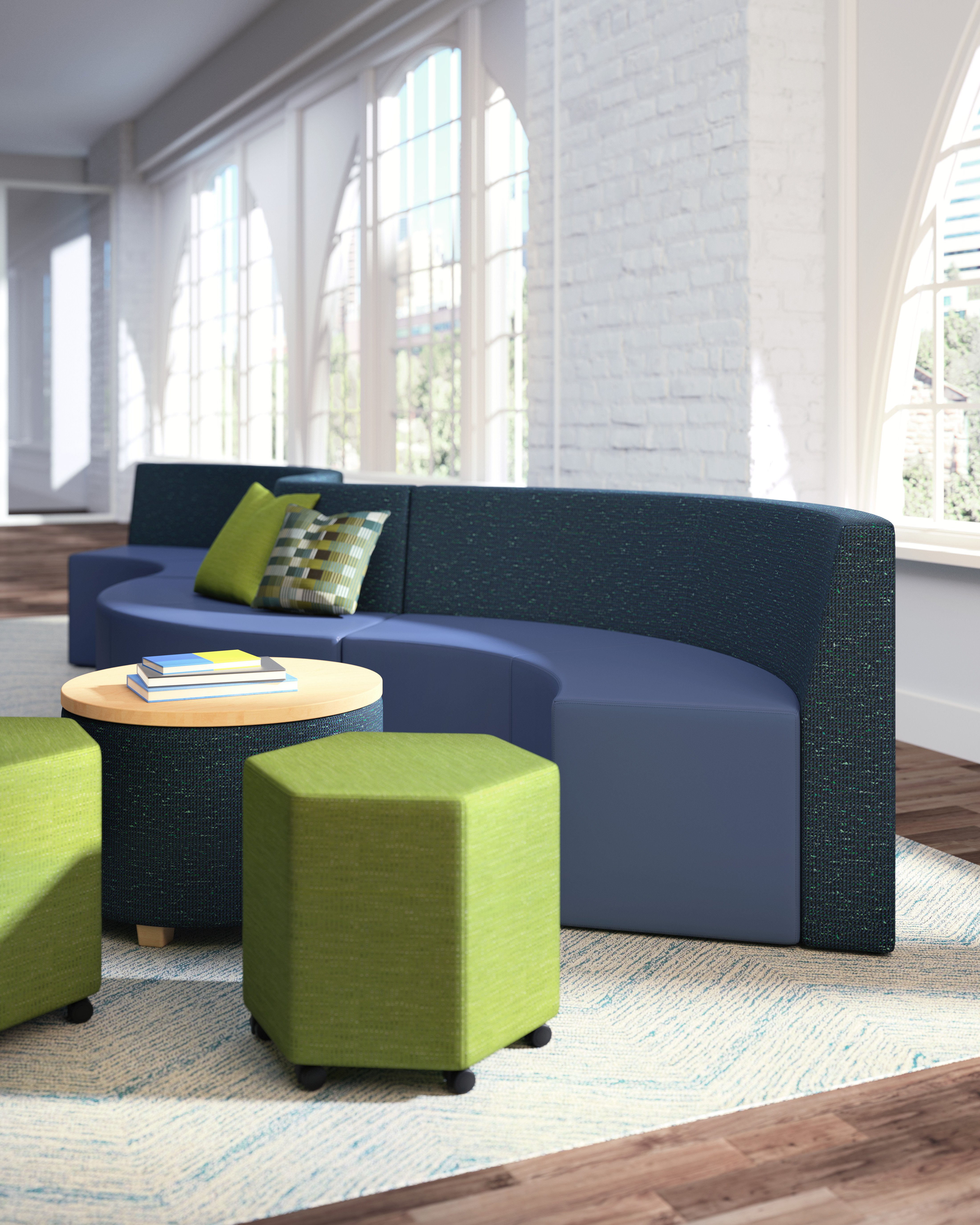 MyPlace Lounge seating with Hexagon Ottoman