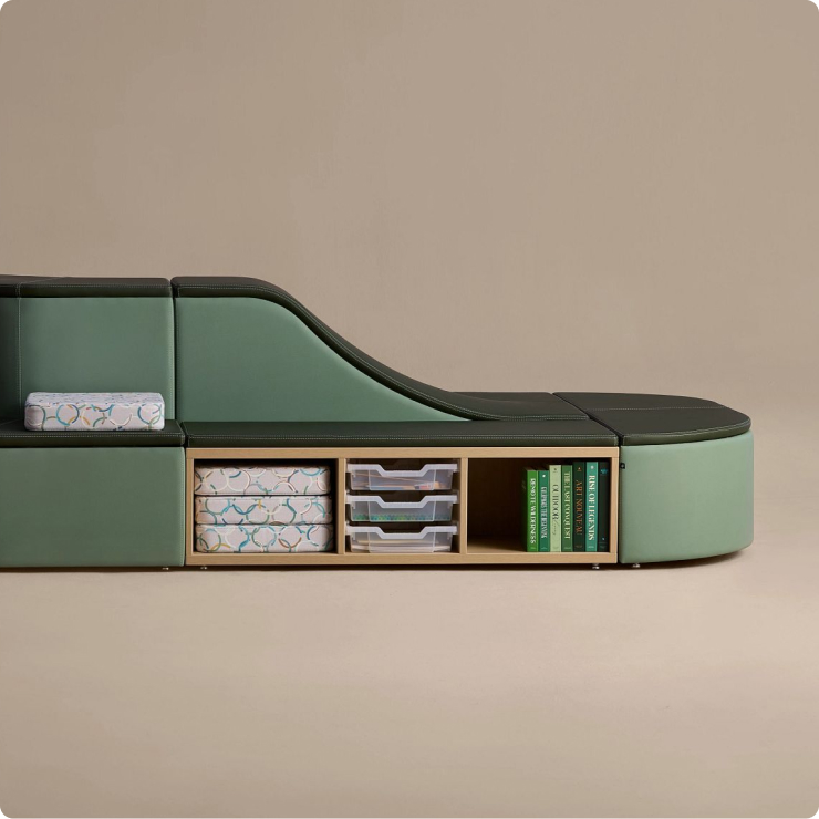 Clamber tiered seating and storage